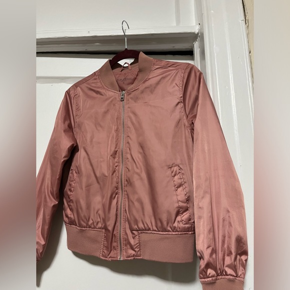 Rose Pink Bomber Jacket - Picture 1 of 7